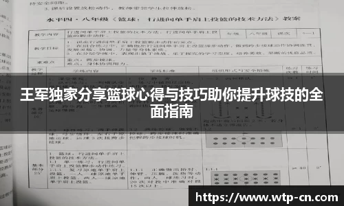 王军独家分享篮球心得与技巧助你提升球技的全面指南